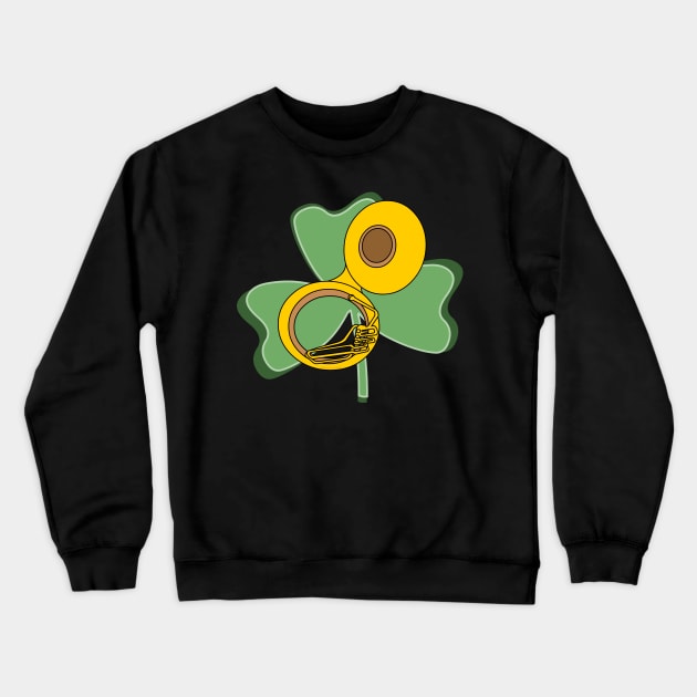 Shamrock Tuba Crewneck Sweatshirt by Barthol Graphics